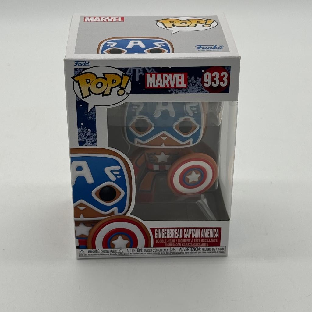 Funko Pop - Marvel Gingerbread Captain America, Collections, Jouets miniatures, Neuf, Enlèvement ou Envoi