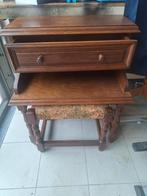 Vintage eiken kaptafel met krukje, Huis en Inrichting, Ophalen