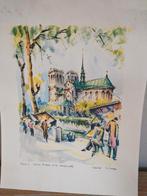 Lithografie van Marius GIRARD, Antiek en Kunst, Kunst | Litho's en Zeefdrukken, Ophalen of Verzenden