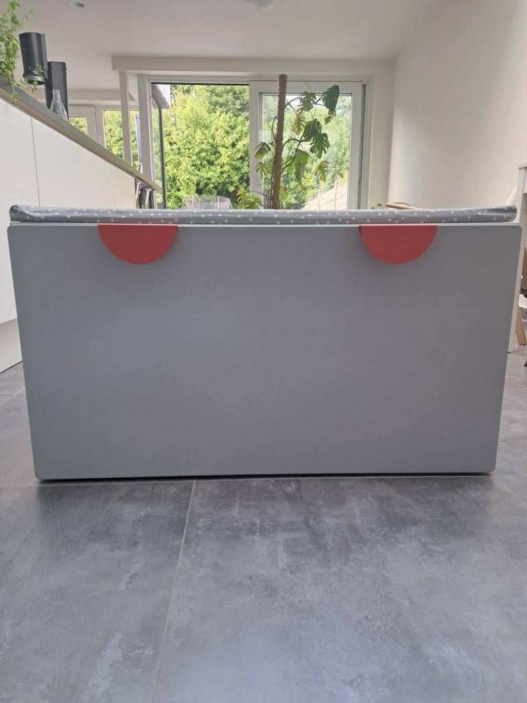 SMÅSTAD Speelgoedkist met bank, 90x52x48 cm, Ophalen, Zo goed als nieuw, Kast