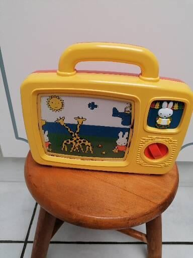 Vintage muziek doos/tv Nijntje Geel oranje, Antiek en Kunst, Ophalen of Verzenden