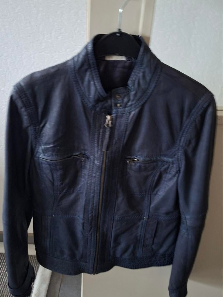 Lederen vest DAMES maat 42 donkerblauw. STREET ONE, Ophalen, Maat 42/44 (L)