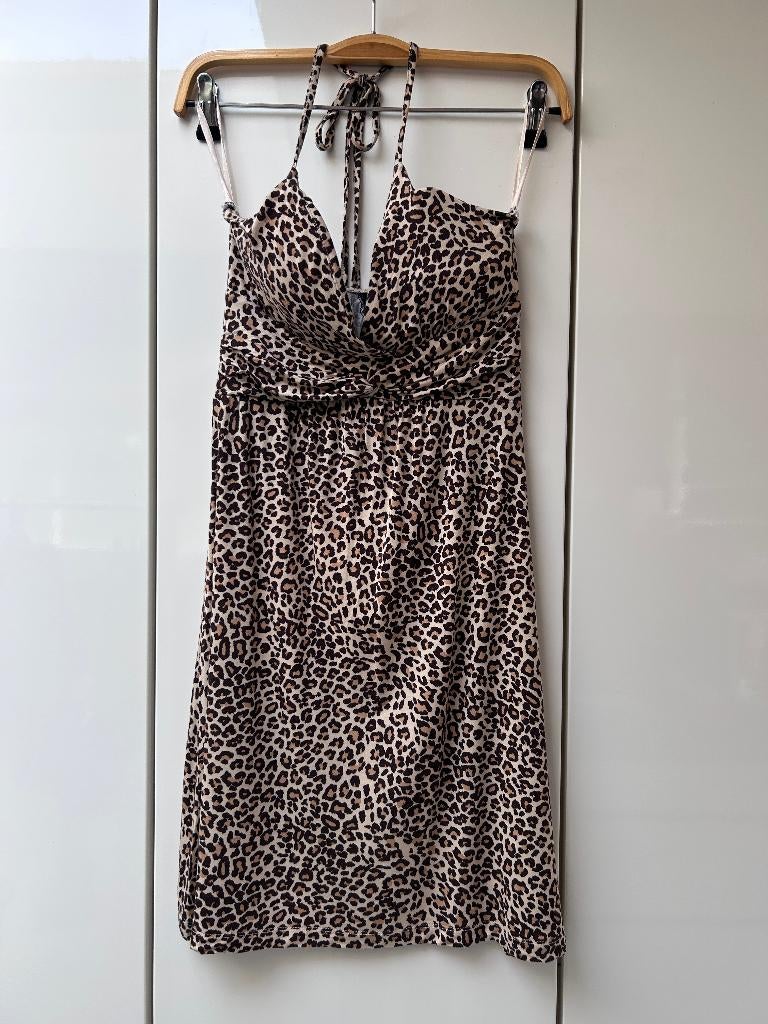 Hot Street jurk met luipaardprint - maat XS, Hot Street, Bruin, Ophalen of Verzenden, Zo goed als nieuw