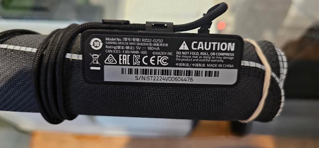 Tapis de souris de jeu Razer (RZ02-0250), Informatique & Logiciels, Claviers, Comme neuf, Filaire, Ergonomique, Enlèvement ou Envoi