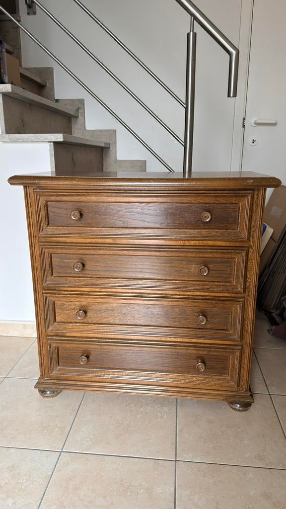 Eiken houten ladekast gratis, Ophalen, Gebruikt, Eikenhout, 50 tot 100 cm