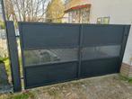 Zware metalen poort mat zwart, Ophalen, Zo goed als nieuw, 150 tot 200 cm, IJzer