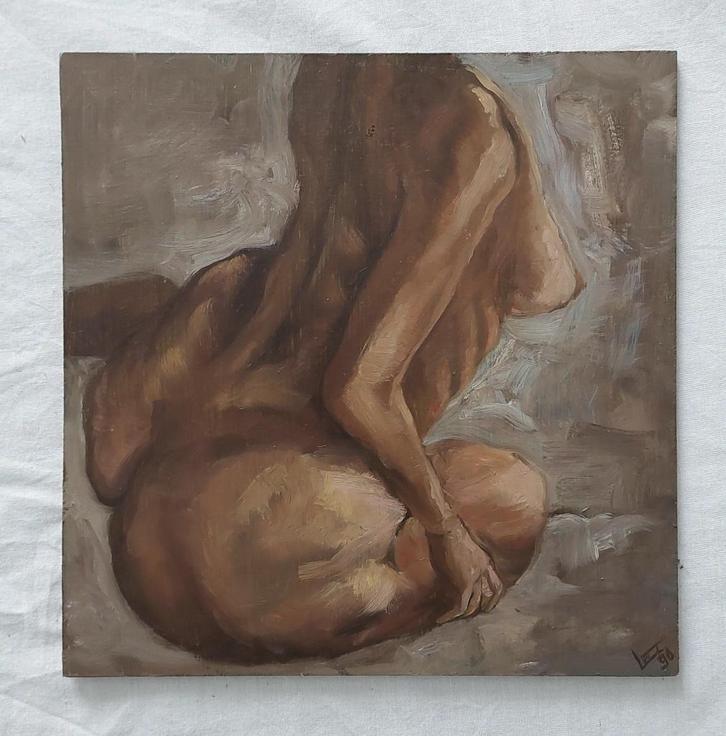 Peinture d'une femme nue - Peinture à l'huile, Antiquités & Art, Art | Peinture | Classique, Enlèvement ou Envoi
