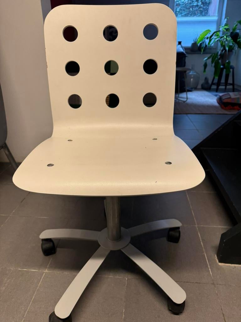 Bureaustoel Ikea, Huis en Inrichting, Ophalen, Gebruikt, Wit, Bureaustoel