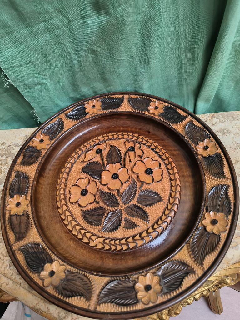 Houten sierbord met hand uitgesneden, Ophalen, Overige onderwerpen, Houtsnijwerk, Handgemaakt