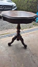 Ancien guéridon Napoléon III – beau potentiel – bois massif, Antiquités & Art, Enlèvement ou Envoi