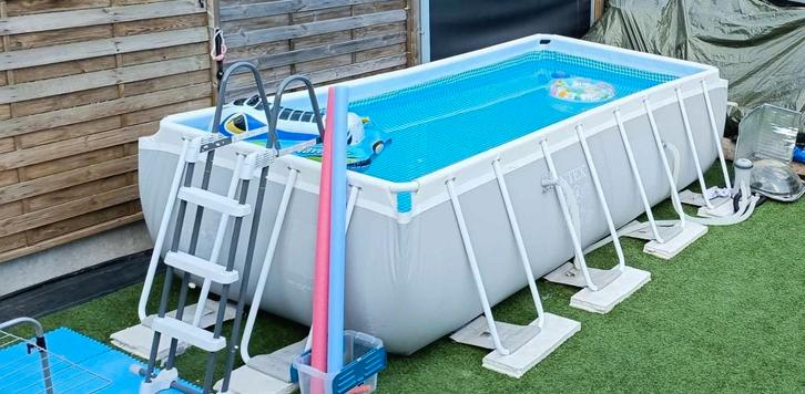 Piscine 4m/2m, Jardin & Terrasse, Piscines, Utilisé, Piscines hors sol, 80 à 120 cm, 200 à 400 cm, 200 à 300 cm, Rectangulaire