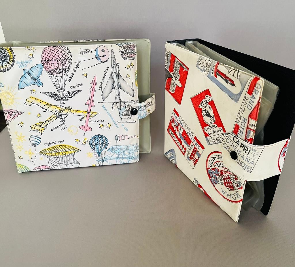 Vintage vinyl singles opbergmap set  retro prints, Verzamelen, Retro, Audio en Video, Ophalen of Verzenden