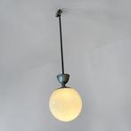 vintage art deco hanglamp / bollamp / luster, Antiek en Kunst, Ophalen