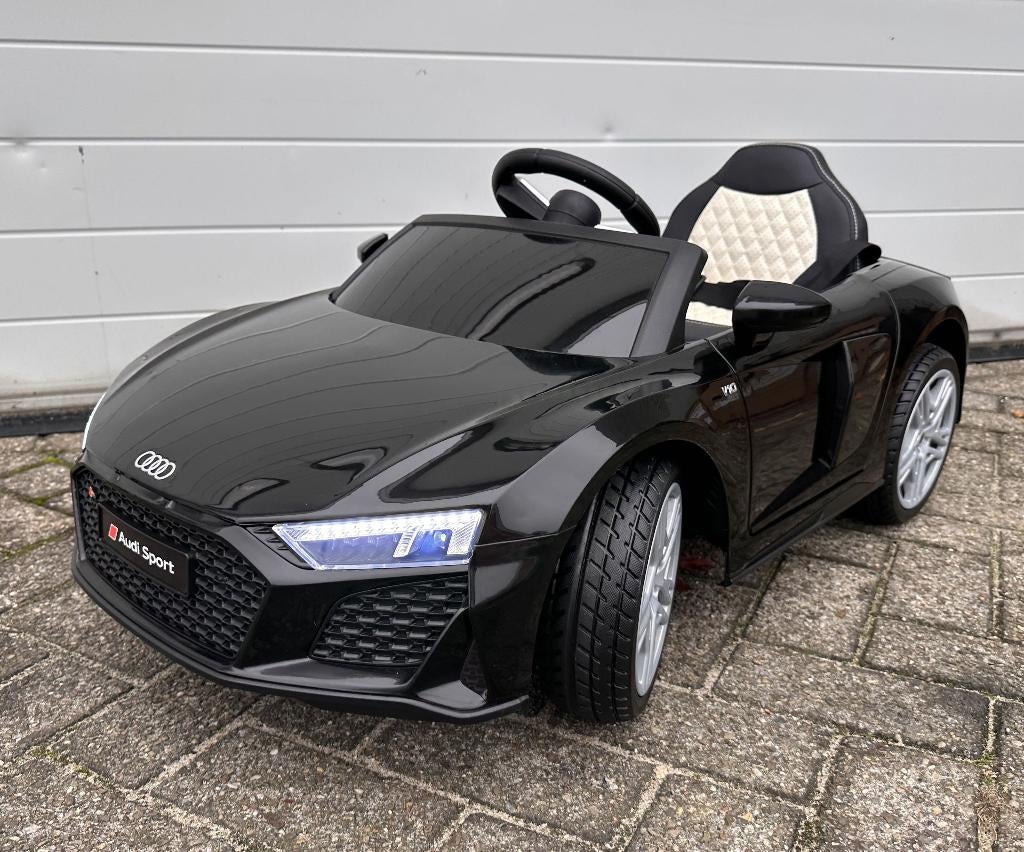 Audi R8 12v zwart Afstands / Bluetooth - Leder - Rubberban, Kinderen en Baby's, Ophalen of Verzenden, Nieuw