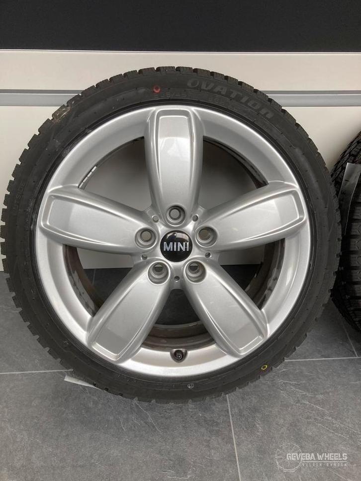 17'' orig Mini Cooper / One velgen + winterbanden 5x112, Auto-onderdelen, Banden en Velgen, Banden en Velgen, Winterbanden, 17 inch