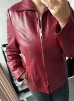 prachtige spijkerjas spijker jas jacket maat 42 100% leer, Kleding | Dames, Jassen | Zomer, Ophalen, Zo goed als nieuw, Maat 42/44 (L)