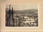 Francois Maréchal ets "Uitzicht Rivier met 4 Bruggen", 1893, Moins de 50 cm, Enlèvement, Autres types, Moins de 50 cm
