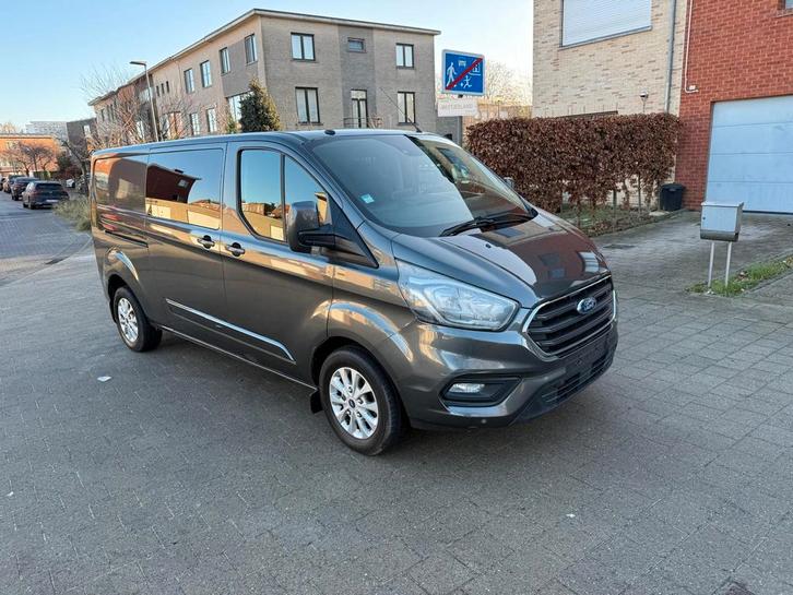 DOUBLE CABINE AUTOMATIQUE FORD CUSTOM 20TDCI 2018 106000KM E, Autos, Camionnettes & Utilitaires, Particulier, ABS, Airbags, Air conditionné