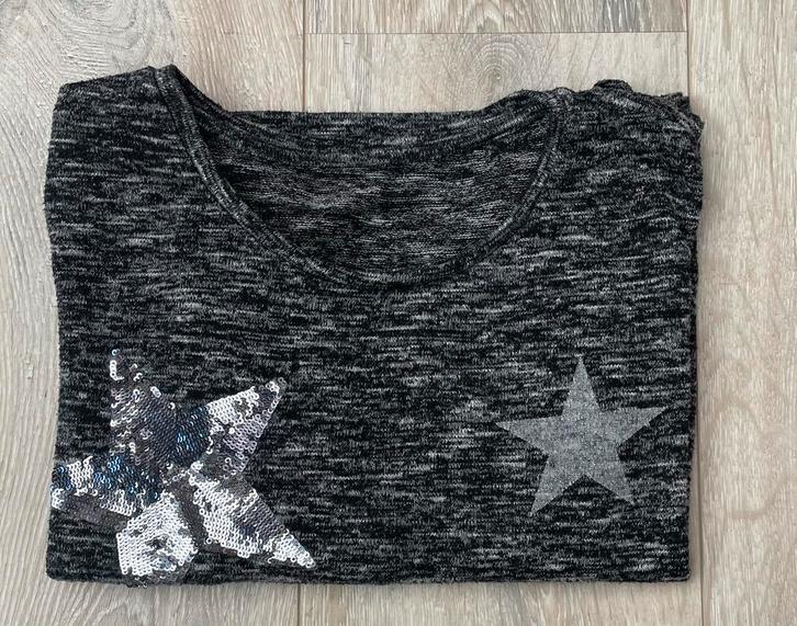 Donkergrijze trui met zilveren paillettensterren, Enfants & Bébés, Vêtements enfant | Taille 170, Utilisé, Fille, Pull ou Veste