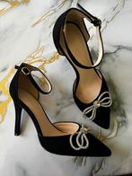 Zwarte hakken met strikjes, Kleding | Dames, Schoenen, Verzenden, Zwart, Zo goed als nieuw, Schoenen met hoge hakken