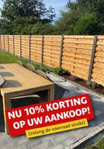 Afsluiting met houten schutsels (10% KORTING), Ophalen, Nieuw, Hout, Tuinhek