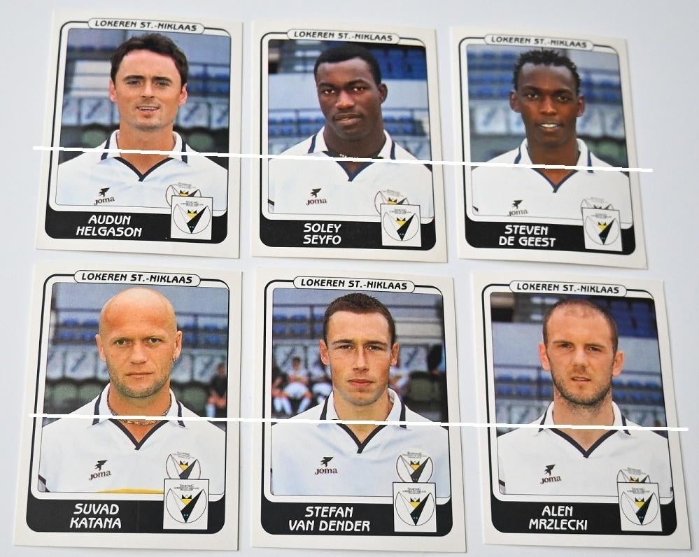 Panini/Football 2002/Lokeren St Niklaas/13 autocollants, Envoi, Comme neuf, Affiche, Image ou Autocollant