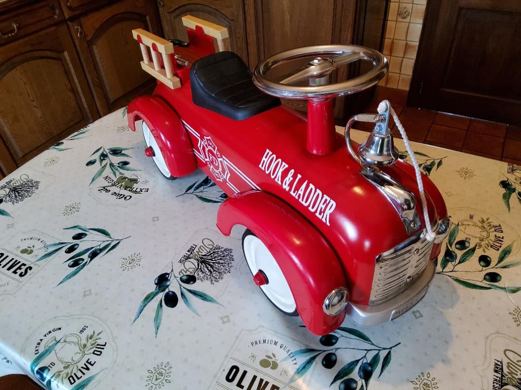 Camion de Pompiers. Acier et Plastique. Voir descriptions., Collections, Jouets, Utilisé, Enlèvement ou Envoi