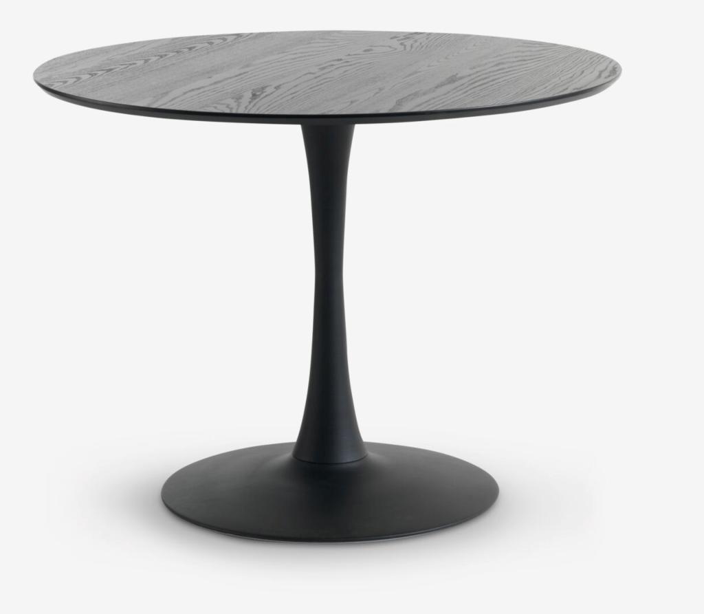 Table à manger ronde moderne — noire (Ø100 cm), Quatre personnes, Rond, Comme neuf, Enlèvement