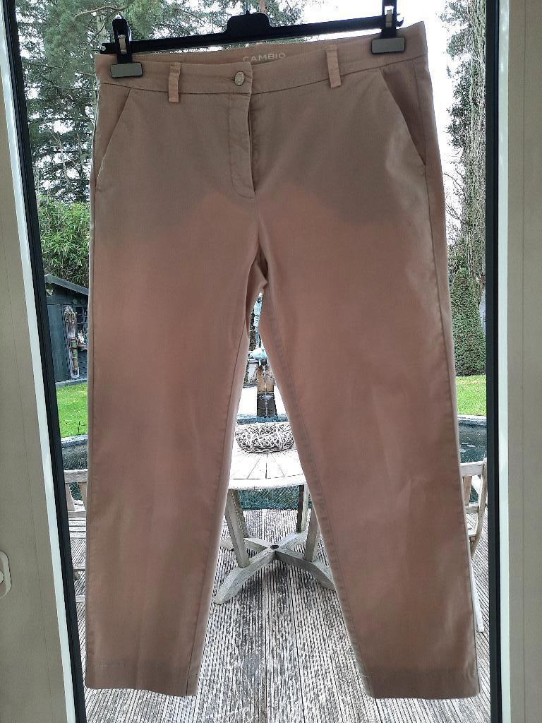 Toffe broek CAMBIO - 40/42, Kleding | Dames, Broeken en Pantalons, Cambio, Beige, Maat 42/44 (L), Ophalen of Verzenden