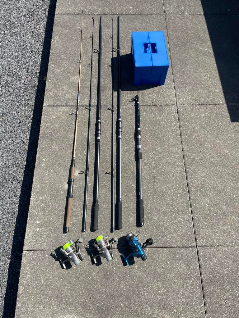 Vishengels + molens, Ophalen, Gebruikt, Complete hengel