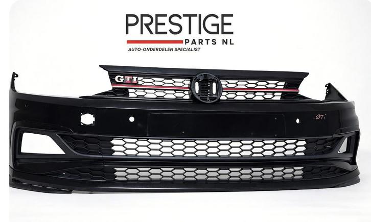 Voorbumper VW Polo 2G GTI 4xPDC 2018-2022 Volkswagen, Auto-onderdelen, Carrosserie, Bumper, Volkswagen, Voor, Gebruikt, Herkomst onderdeel bekend