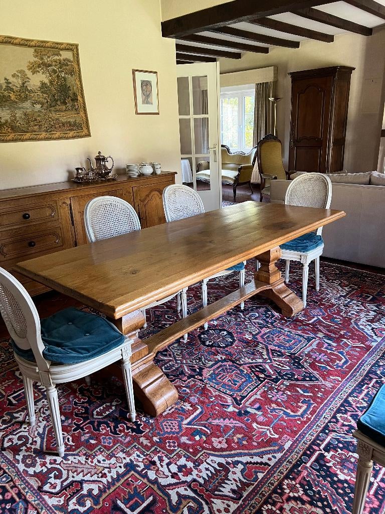 table en chêne 8 personnes, Maison & Meubles, Enlèvement, Utilisé, 50 à 100 cm, Chêne