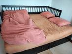 Uitschuifbaar bed, 80cm, 120cm, 140cm, 160 cm Ikea met kast, Ophalen, Zo goed als nieuw, Hout