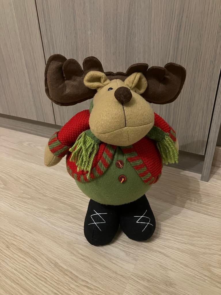 Kerst eland / rendier in vilt met verzwaarde voetjes, Ophalen of Verzenden