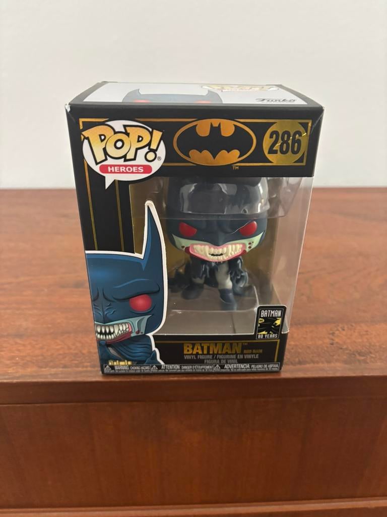 Funko Pop! Heroes – Batman (Red Rain) #286 80 Years Edition, Collections, Jouets miniatures, Enlèvement ou Envoi, Comme neuf