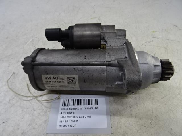 DÉMARREUR Volkswagen Touran (5T1) (0AM911023N), Volkswagen, Mevr. I. Hauben, Utilisé, Rue de l'Espoir 34 34
4030  GRIVEGNÉE, BE