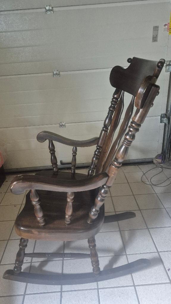Schommelstoel, Ophalen, Gebruikt, Bruin, Windsor stijl