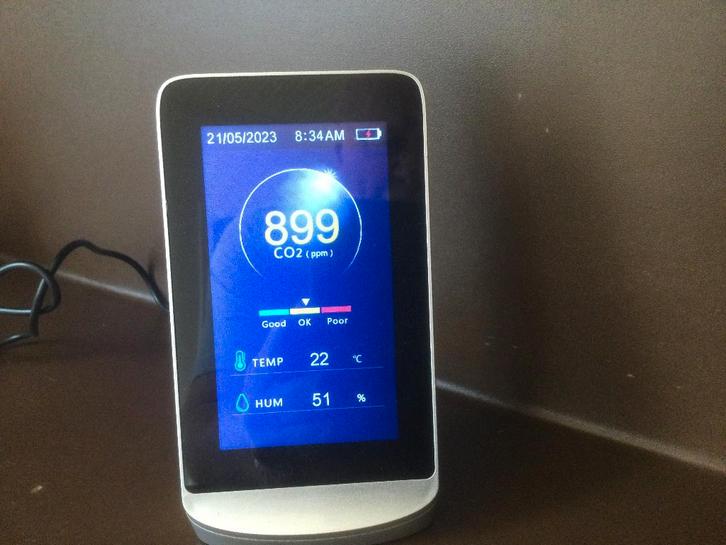 elektronische apparatuur - luchtkwaliteitsmeter, Electroménager, Électroménager & Équipement Autre, Comme neuf, Enlèvement