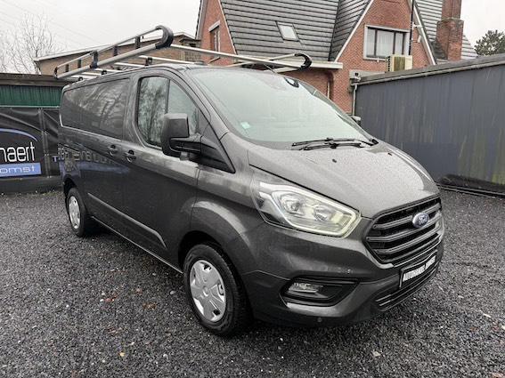 Ford Transit Custom, 2021, 93.000km, Ac, Dakdrager, Camera, Auto's, Bedrijf, Diesel, Ford, Onderhoudsboekje