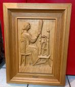 Vintage 3D relief houtsnijkunstwerk, Antiek en Kunst, Kunst | Schilderijen | Klassiek, Ophalen of Verzenden