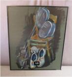 Mooi Aquarel 'Stoelen Maskers Schoenen en Degens' - E.D., Ophalen of Verzenden