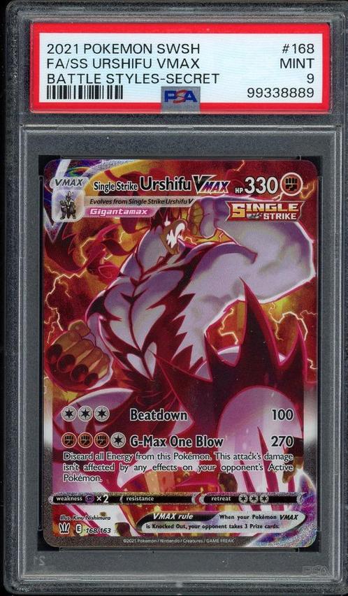 Urshifu VMAX [Single Strike] PSA 9 - 168/163 - Battle Styles, Hobby en Vrije tijd, Verzamelkaartspellen | Pokémon, Zo goed als nieuw