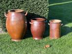 3 Antieke bewaarpotten in aardewerk, Antiek en Kunst, Curiosa en Brocante, Ophalen