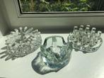 Vintage theelichthouder glasdesign Georgshutte, Ophalen of Verzenden
