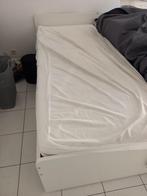 Witte éénpersoonsbed zonder matras zie beschrijving, Huis en Inrichting, Slaapkamer | Bedden, Zo goed als nieuw, Ophalen