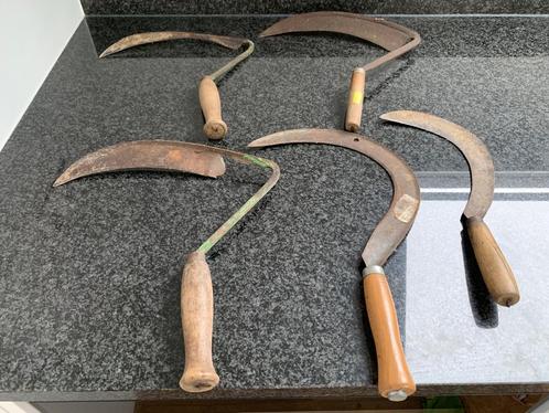 5 originele sikkels in goed werkende staat, 8€ per stuk  ver, Tuin en Terras, Hand-tuingereedschap, Zo goed als nieuw, Sikkel