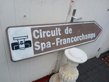 Oud verkeersbord Spa-Francorchamps beschikbaar voor biedingen
