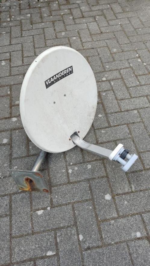 TV Vlaanderen Digitaal schotelantenne met DUO LNB QUAD, Audio, Tv en Foto, Schotelantennes, Gebruikt, (Schotel)antenne, Overige merken