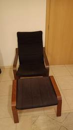 Wiebelstoel, Ophalen, Hout, Gebruikt, Zwart