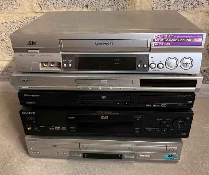 VHS/S-VHS/DVD-spelerset — 100% functioneel, Audio, Tv en Foto, Videospelers, Gebruikt, Ophalen